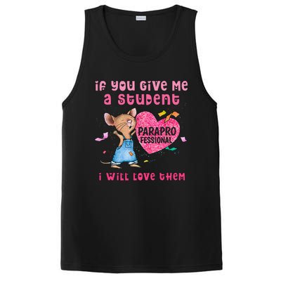 Paraprofessional Teacher Cute Heart Day PosiCharge Competitor Tank