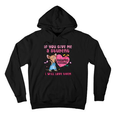 Paraprofessional Teacher Cute Heart Day Tall Hoodie