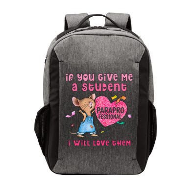 Paraprofessional Teacher Cute Heart Day Vector Backpack