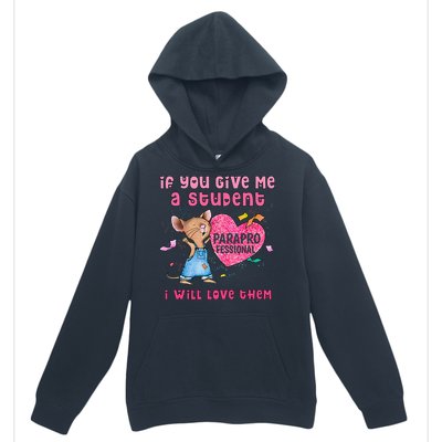 Paraprofessional Teacher Cute Heart Day Urban Pullover Hoodie