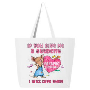 Paraprofessional Teacher Cute Heart Day 25L Jumbo Tote