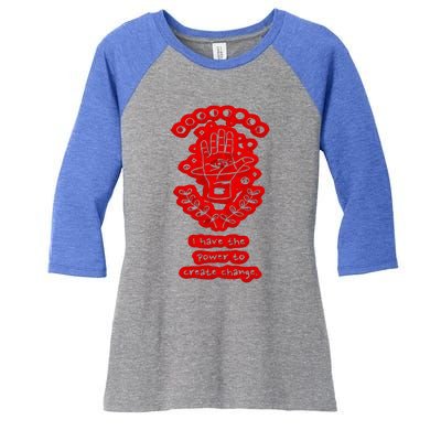 Power To Create Change Astrology Moon Cycle Philosophy Meaningful Gift Women's Tri-Blend 3/4-Sleeve Raglan Shirt