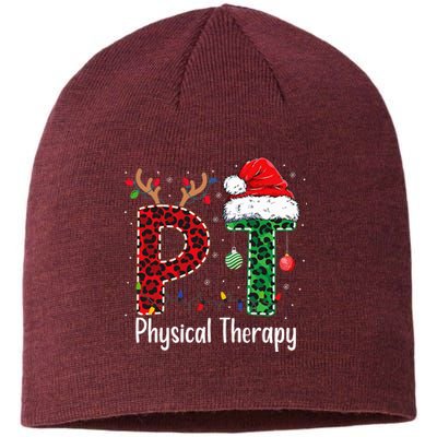 Physical Therapy Christmas Santa Hat Pt Therapist Xmas Sustainable Beanie