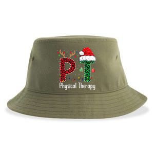 Physical Therapy Christmas Santa Hat Pt Therapist Xmas Sustainable Bucket Hat