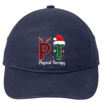 Physical Therapy Christmas Santa Hat Pt Therapist Xmas 7-Panel Snapback Hat