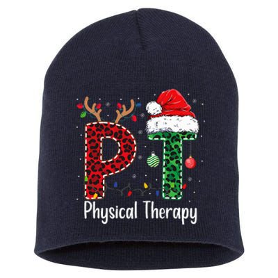 Physical Therapy Christmas Santa Hat Pt Therapist Xmas Short Acrylic Beanie