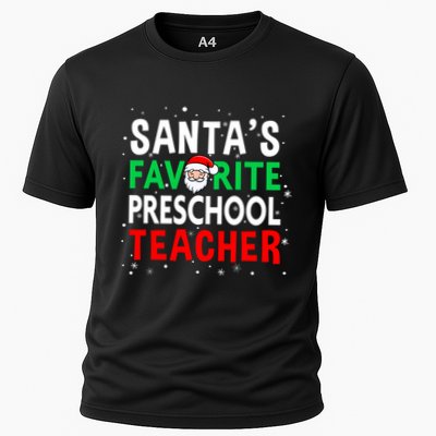 Preschool Teacher Christmas Gift SantaS Favorite Teacher Gift Performance Shirt