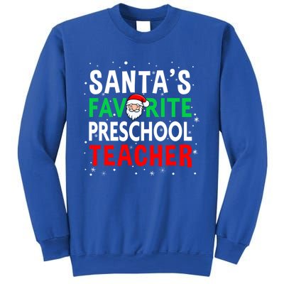 Preschool Teacher Christmas Gift SantaS Favorite Teacher Gift Sweatshirt