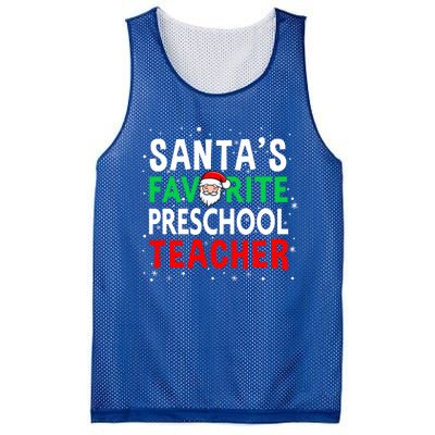 Preschool Teacher Christmas Gift SantaS Favorite Teacher Gift Mesh Reversible Basketball Jersey Tank