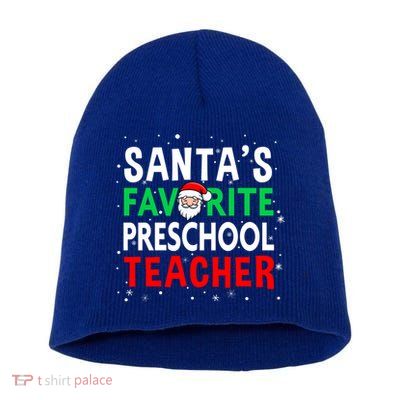 Preschool Teacher Christmas Gift SantaS Favorite Teacher Gift Short Acrylic Beanie