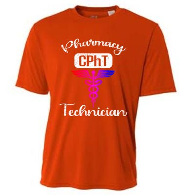 Pharmacy Technician Cpht Tech Pharmacist Gift Cooling Performance Crew T-Shirt