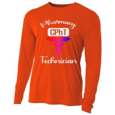 Pharmacy Technician Cpht Tech Pharmacist Gift Cooling Performance Long Sleeve Crew