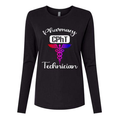 Pharmacy Technician Cpht Tech Pharmacist Gift Womens Cotton Relaxed Long Sleeve T-Shirt