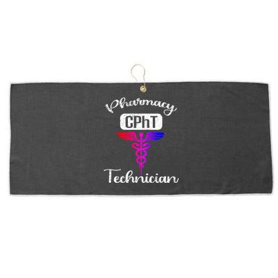 Pharmacy Technician Cpht Tech Pharmacist Gift Large Microfiber Waffle Golf Towel