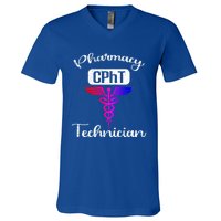 Pharmacy Technician Cpht Tech Pharmacist Gift V-Neck T-Shirt