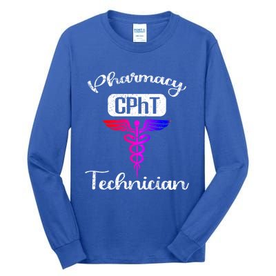 Pharmacy Technician Cpht Tech Pharmacist Gift Tall Long Sleeve T-Shirt