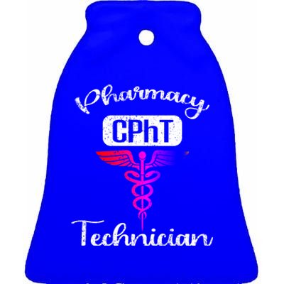 Pharmacy Technician Cpht Tech Pharmacist Gift Ceramic Bell Ornament