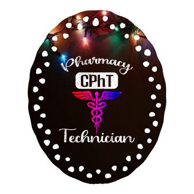 Pharmacy Technician Cpht Tech Pharmacist Gift Ceramic Oval Ornament