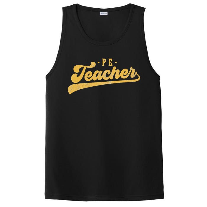 Pe Teacher Cute Vintage Graphic Physical Education Teacher PosiCharge Competitor Tank