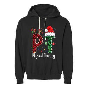 Physical Therapy Christmas santa hat PT Therapist xmas Garment-Dyed Fleece Hoodie