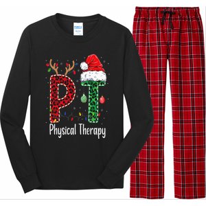 Physical Therapy Christmas santa hat PT Therapist xmas Long Sleeve Pajama Set