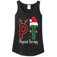 Physical Therapy Christmas santa hat PT Therapist xmas Ladies Essential Tank