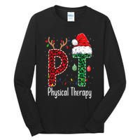 Physical Therapy Christmas santa hat PT Therapist xmas Tall Long Sleeve T-Shirt