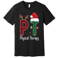 Physical Therapy Christmas santa hat PT Therapist xmas Premium T-Shirt