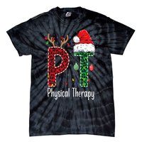 Physical Therapy Christmas santa hat PT Therapist xmas Tie-Dye T-Shirt