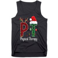 Physical Therapy Christmas santa hat PT Therapist xmas Tank Top