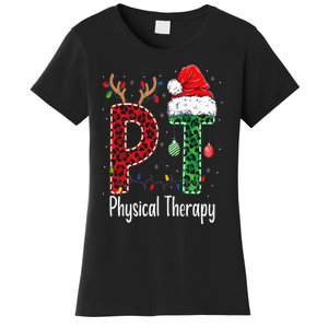 Physical Therapy Christmas santa hat PT Therapist xmas Women's T-Shirt