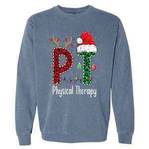 Physical Therapy Christmas santa hat PT Therapist xmas Garment-Dyed Sweatshirt