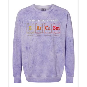 Periodic Table Chemist Puns Gift Witty Smart Sarcasm Colorblast Crewneck Sweatshirt