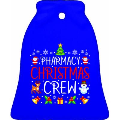 Pharmacy Tech Christmas Crew Matching Xmas Pharmacist Gift Ceramic Bell Ornament