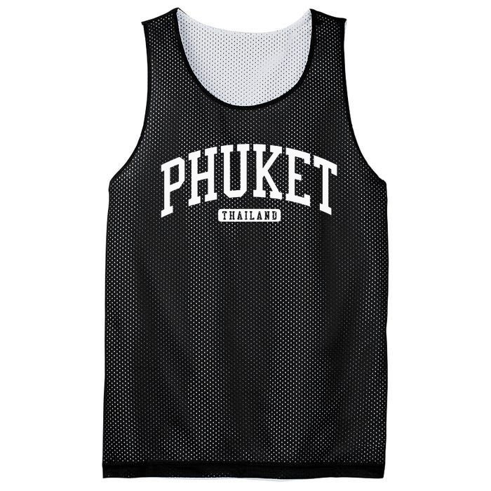 Phuket Thailand College University Style Mesh Reversible Basketball Jersey Tank