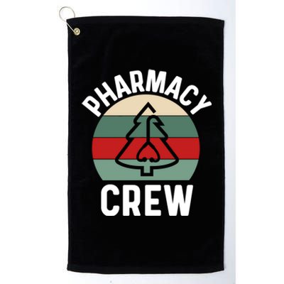 Pharmacy Tech Christmas Gift Retro Pharmacy Crew Pharmacist Gift Platinum Collection Golf Towel