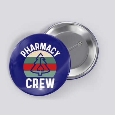 Pharmacy Tech Christmas Gift Retro Pharmacy Crew Pharmacist Gift Button