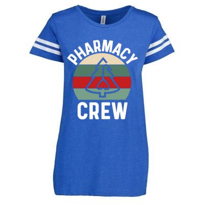 Pharmacy Tech Christmas Gift Retro Pharmacy Crew Pharmacist Gift Enza Ladies Jersey Football T-Shirt