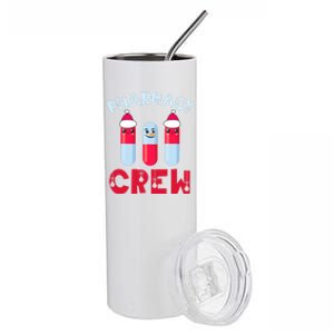 Pharmacy Tech Christmas Cool Gift Christmas Crew Pharmacy Team Funny Gift Stainless Steel Tumbler