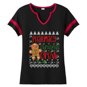 Pharmacy Tech Christmas Gift Pharmacy Crew Gingerbread Funny Gift Ladies Halftime Notch Neck Tee