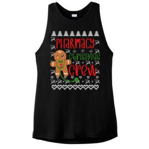 Pharmacy Tech Christmas Gift Pharmacy Crew Gingerbread Funny Gift Ladies PosiCharge Tri-Blend Wicking Tank