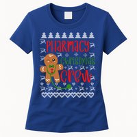 Pharmacy Tech Christmas Gift Pharmacy Crew Gingerbread Funny Gift Women's T-Shirt