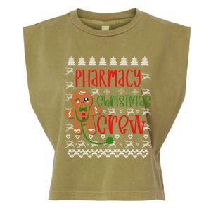 Pharmacy Tech Christmas Gift Pharmacy Crew Gingerbread Funny Gift Garment-Dyed Women's Muscle Tee