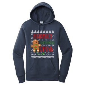 Pharmacy Tech Christmas Gift Pharmacy Crew Gingerbread Funny Gift Women's Pullover Hoodie