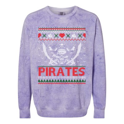 Pirates Themed Christmas Ugly Xmas Meaningful Gift Colorblast Crewneck Sweatshirt