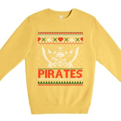 Pirates Themed Christmas Ugly Xmas Meaningful Gift Premium Crewneck Sweatshirt