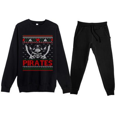 Pirates Themed Christmas Ugly Xmas Meaningful Gift Premium Crewneck Sweatsuit Set