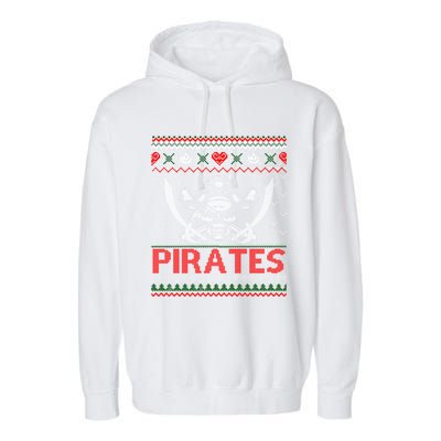 Pirates Themed Christmas Ugly Xmas Meaningful Gift Garment-Dyed Fleece Hoodie