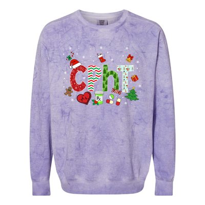 Pharmacy Technician Christmas Gift Cpht Xmas Pajama Meaningful Gift Colorblast Crewneck Sweatshirt