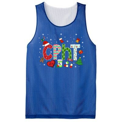 Pharmacy Technician Christmas Gift Cpht Xmas Pajama Meaningful Gift Mesh Reversible Basketball Jersey Tank